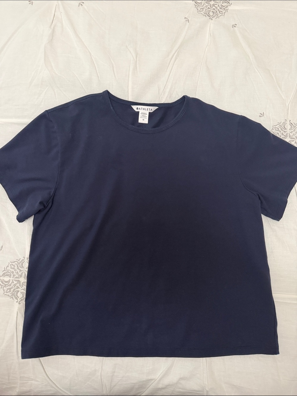 Athleta Dark Navy Short Sleeve Crew Tee